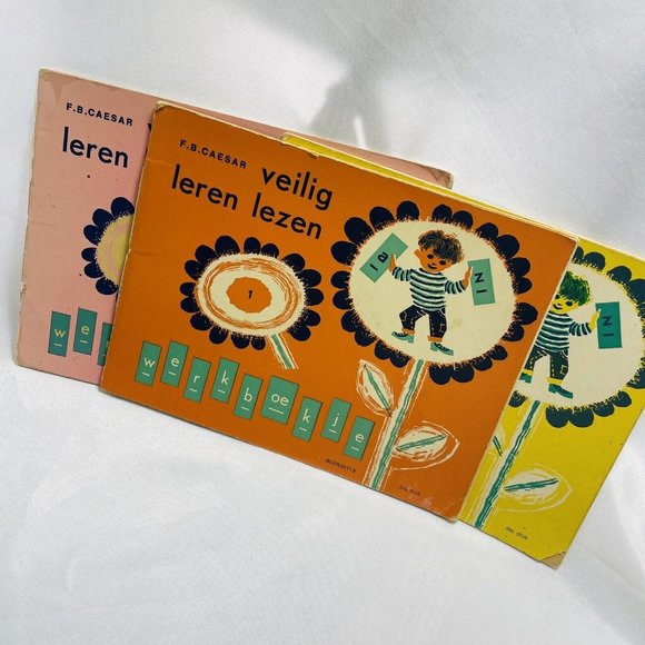 Dutch Language Children’s Safe Learn To Read Vintage Lot 1 2 3 Books F.B. Ceaser - Picture 2 of 16